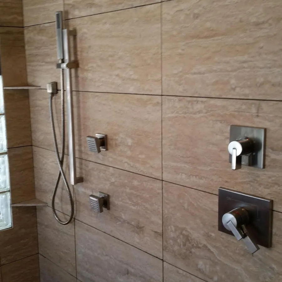 Shower fixture installation for Frozen Pipe Repair in Slinger